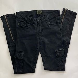 💀TRIPP💀 Black Skinny Pants with Zippers, Distressed, Goth